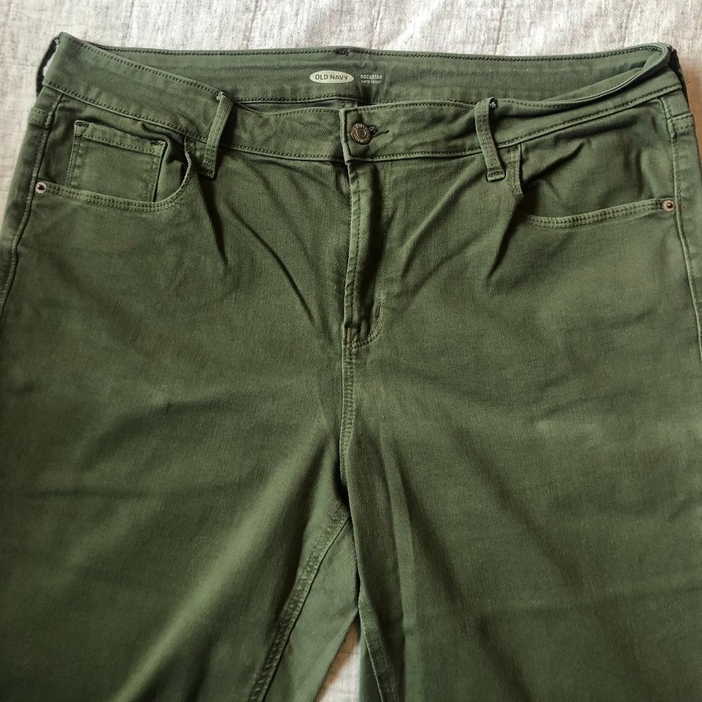 Old Navy Women's Skinny Jeans - Olive Green